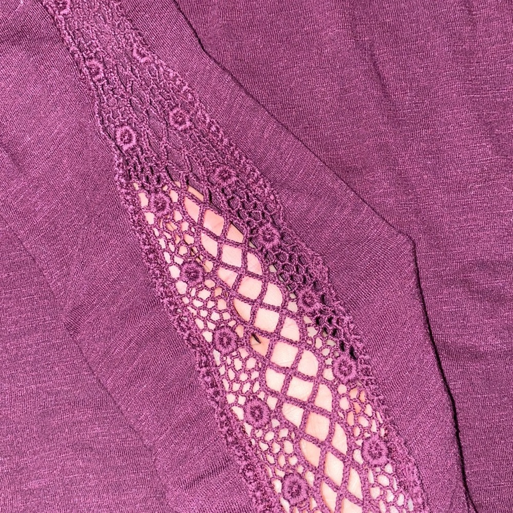 Maurices plum top with crochet detail - Picture 3 of 3